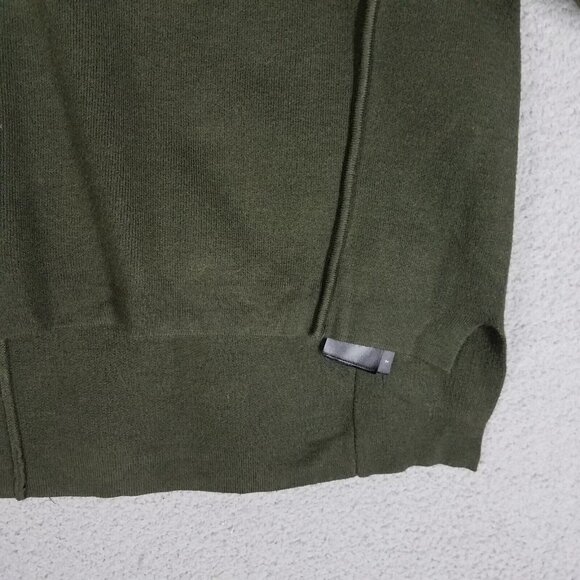 Sandro Sweater Women's 3/ Large Olive Green Oversized Knit Pullover Stretch - Picture 5 of 12